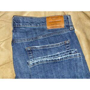 Lucky 221, Blue Denim Jeans, Size 40/30 Waist=40" Inseam=30", Zipper fly